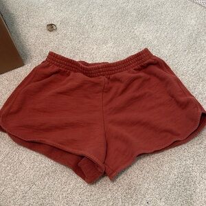 Madewell burnt orange sweatshorts M